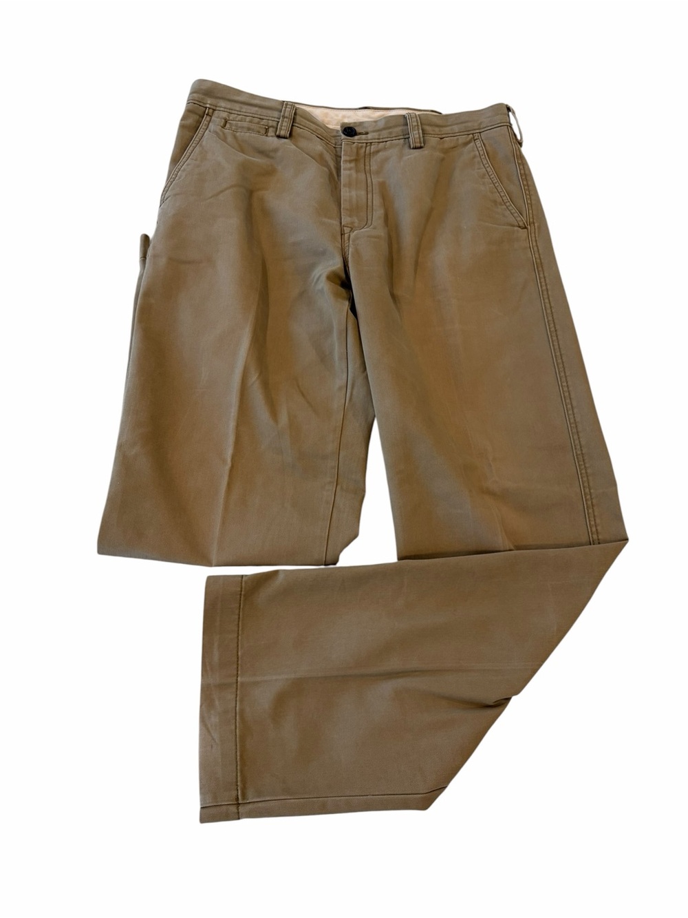 Haggar Life Khaki Relaxed Straight Pants Men’s 34x32 Tan Casual Chino